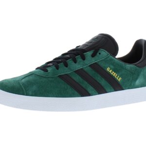 adidas gazelle mens shoes size 9.5, color: collegiate green/black/gold metallic
