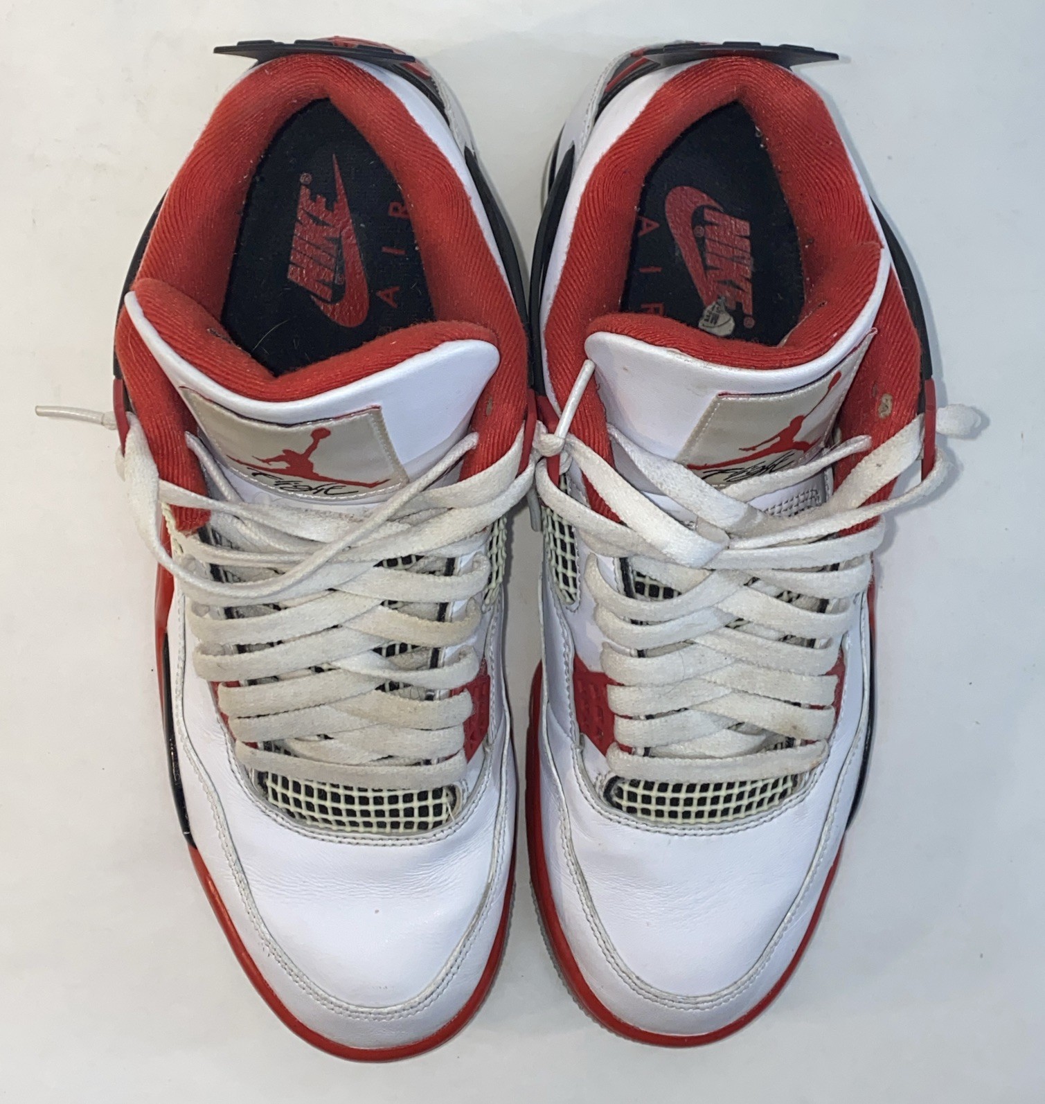 jordan air jordan 4 retro fire red white/black/tech grey dc7770 160 size 10.5 jordan air jordan 4 retro fire red white/black/tech grey dc7770 160 size 10.5