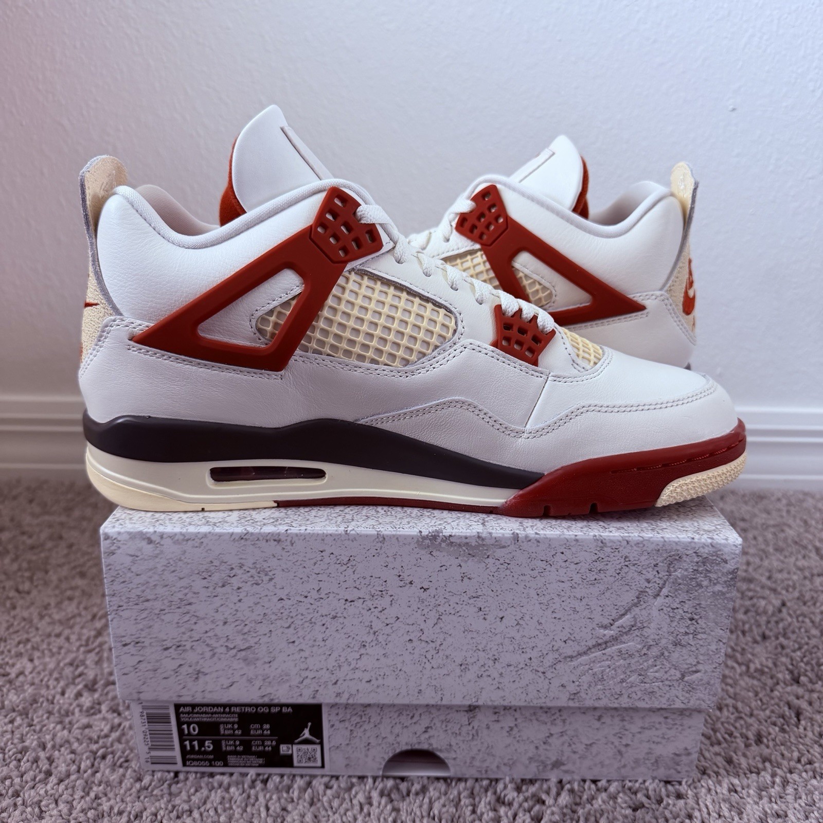 nigel sylvester x air jordan 4 retro og ‘brick after brick' iq8055 100 size 10 nigel sylvester x air jordan 4 retro og ‘brick after brick' iq8055 100 size 10