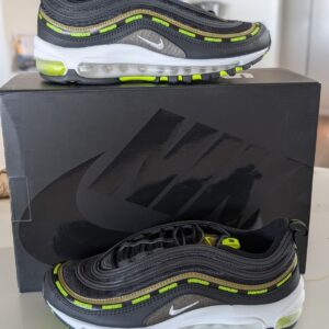 nike undefeated x air max 97 black volt m6.5/w8, uk6, eu39 dc4830 001