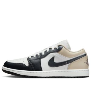 [553558 153] mens air jordan retro 1 low 'black toe rattan'