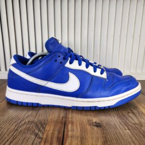 nike dunk low sneakers mens size 11.5 royal blue white leather shoes fj2253 901