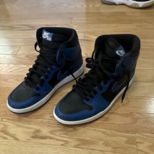 nike air jordan 1 men’s “retro high og” blue/black lace up sneakers