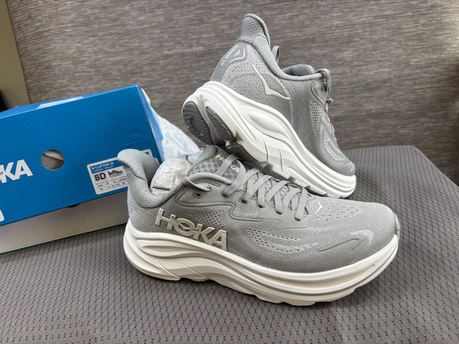 hoka one one m clifton 10 stellar grey 1162030 stllr mens size 8d new hoka one one m clifton 10 stellar grey 1162030 stllr mens size 8d new