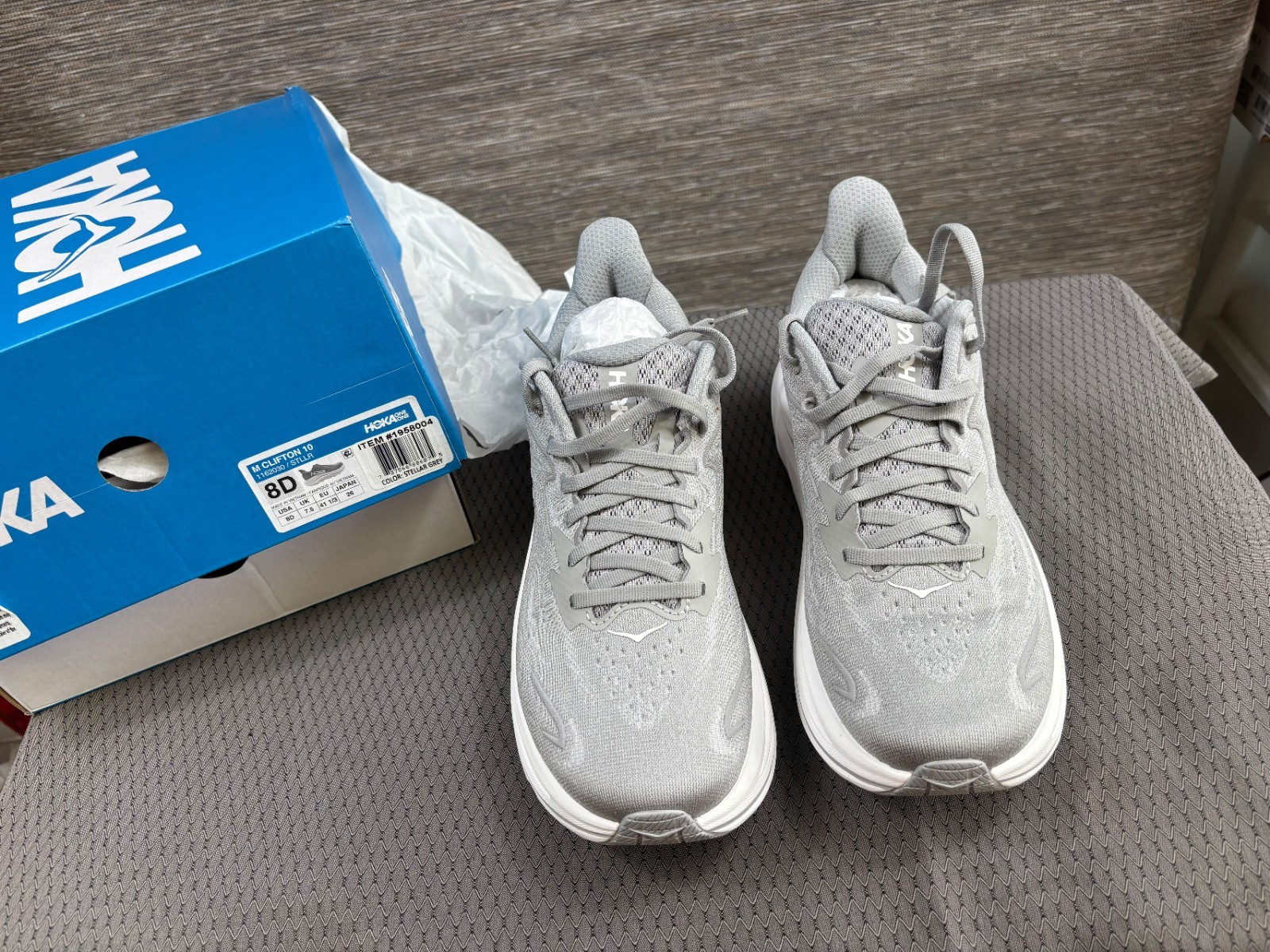 hoka one one m clifton 10 stellar grey 1162030 stllr mens size 8d new hoka one one m clifton 10 stellar grey 1162030 stllr mens size 8d new