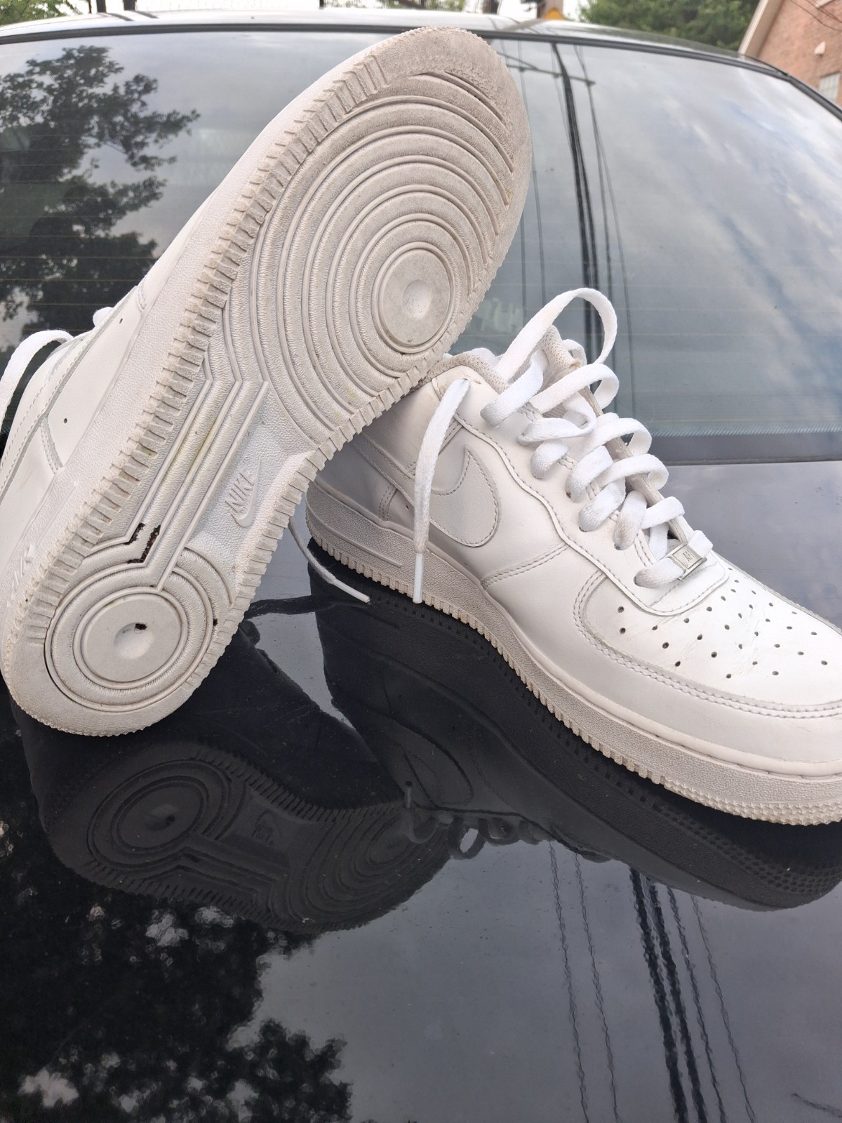 mens nike air 1s white on white size 10.5 good condition mens nike air 1s white on white size 10.5 good condition