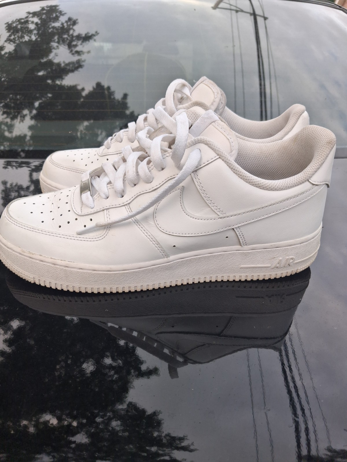 mens nike air 1s white on white size 10.5 good condition mens nike air 1s white on white size 10.5 good condition