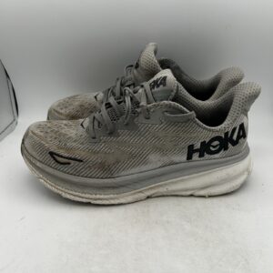 hoka one one clifton 9 mens size 9 d 1127895 hmbc gray running shoes sneakers