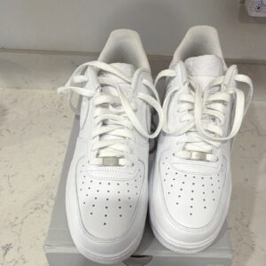 nike men’s athletic air force 1 '07 low top sneakers triple white cw2288 111