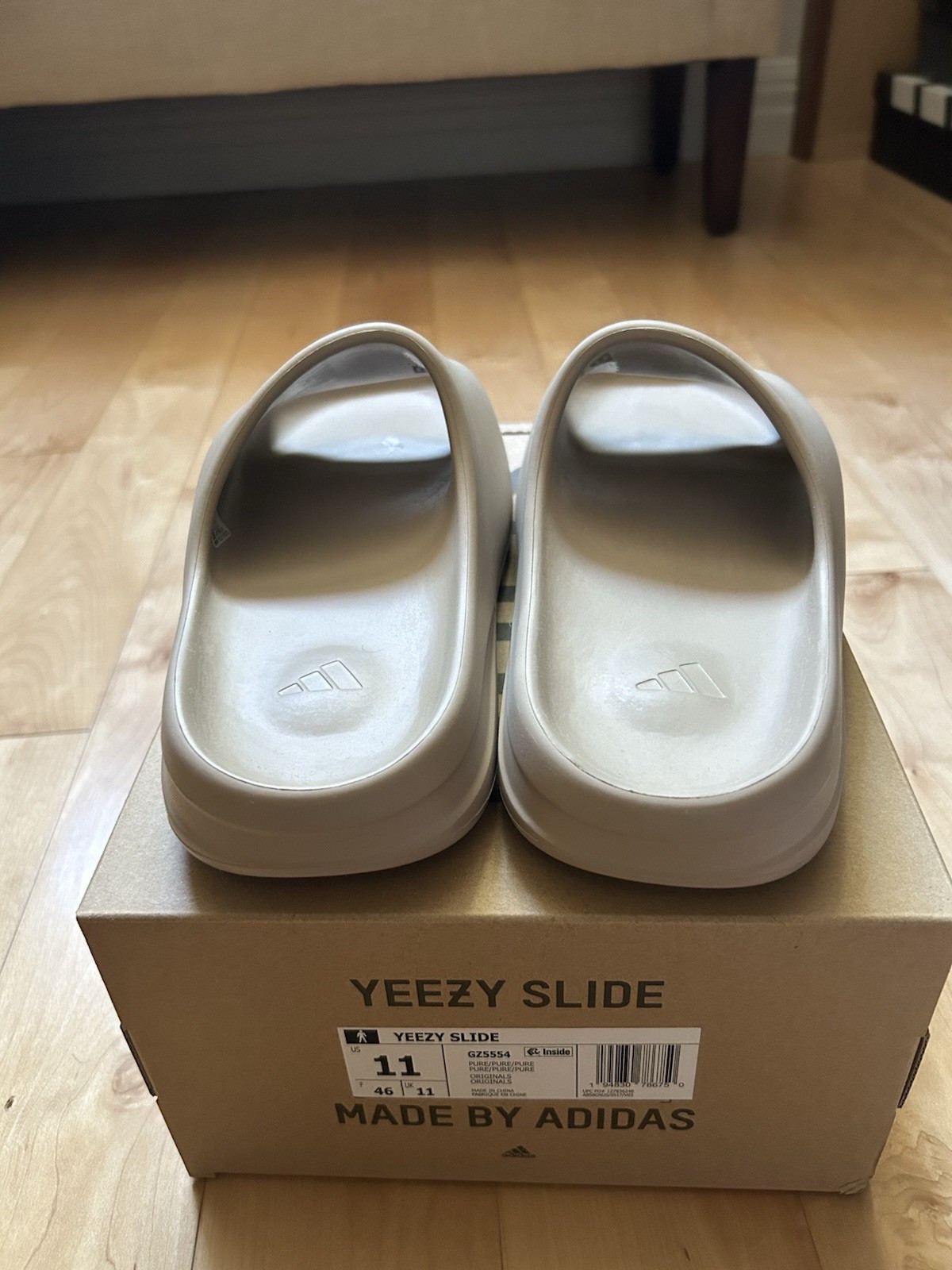 adidas yeezy slide pure first release, size 11 men's gz5554 adidas yeezy slide pure first release, size 11 men's gz5554