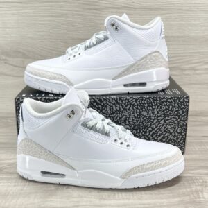 nike air jordan 3 retro white metallic silver ct8532 111 men’s size 12 new