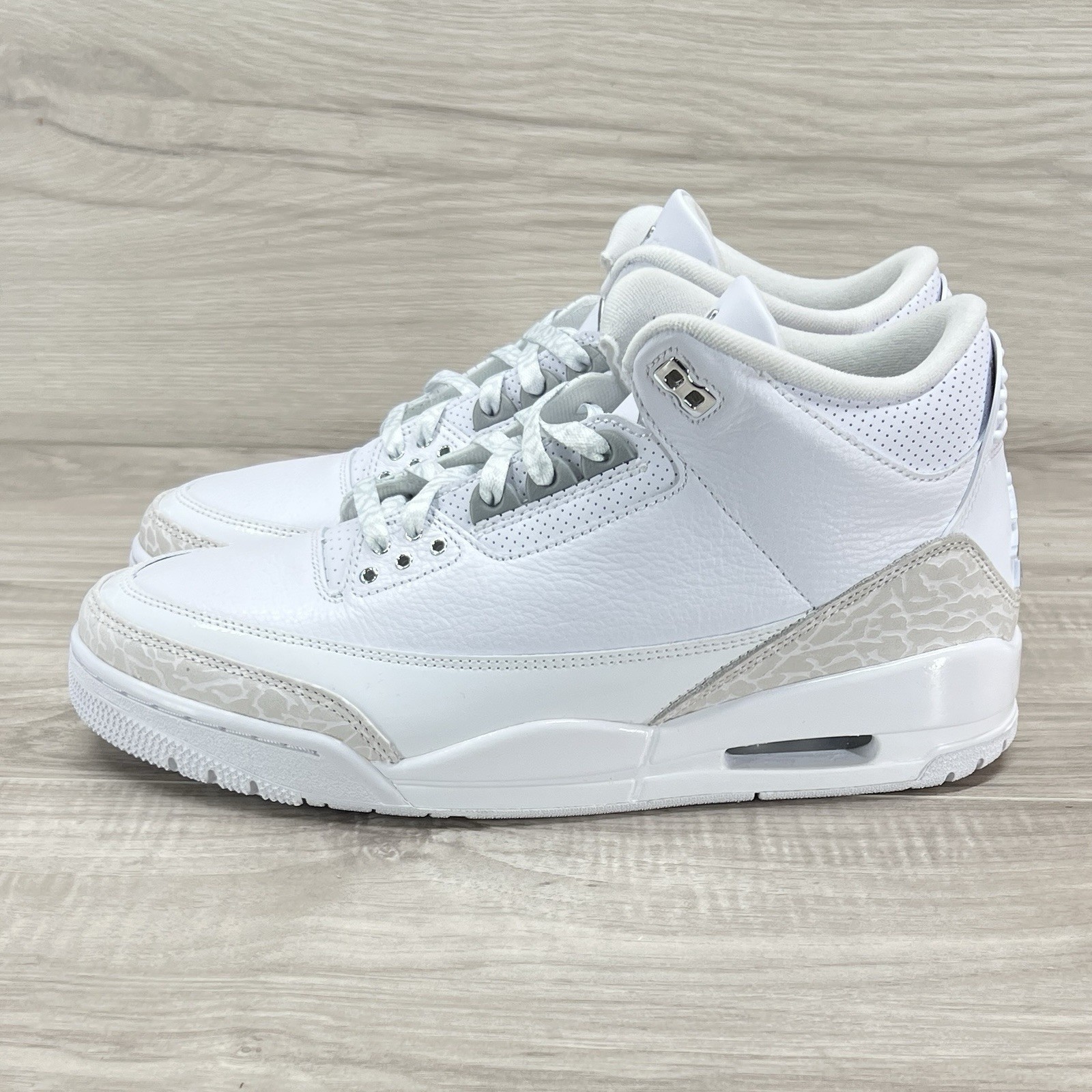 nike air jordan 3 retro white metallic silver ct8532 111 men’s size 12 new nike air jordan 3 retro white metallic silver ct8532 111 men’s size 12 new