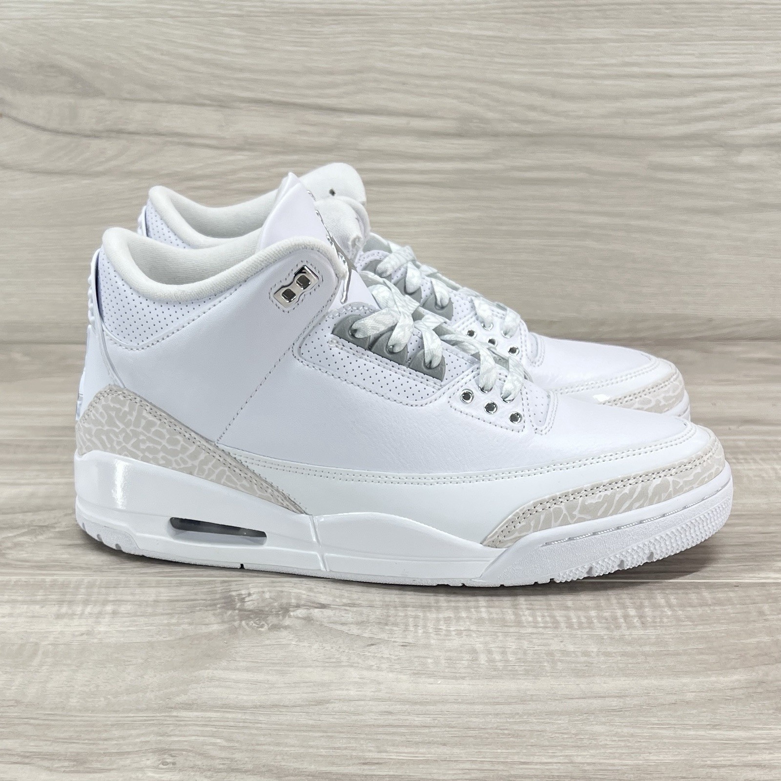 nike air jordan 3 retro white metallic silver ct8532 111 men’s size 12 new nike air jordan 3 retro white metallic silver ct8532 111 men’s size 12 new