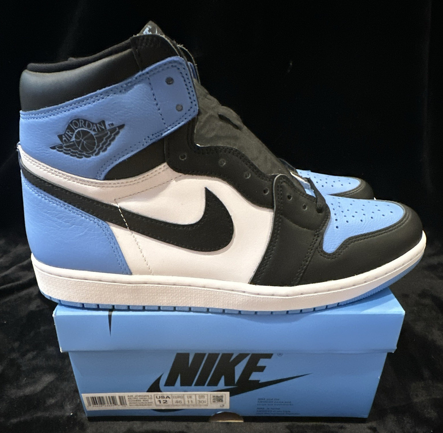 jordan air jordan 1 retro high og unc toe univ blue/black/white dz5485 400 jordan air jordan 1 retro high og unc toe univ blue/black/white dz5485 400