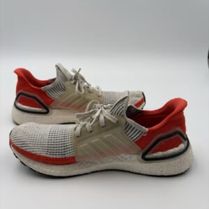 adidas ultraboost 19 12 men white orange knit running shoes sneaker f35245