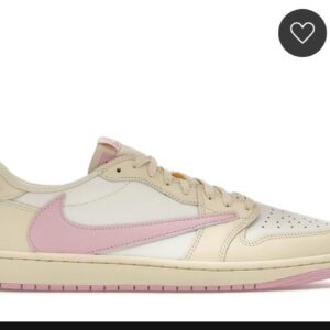 size 9.5 travis scott x air jordan 1 og sp low sail shy pink