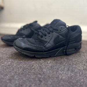 nike air max 90 triple black 2020 men’s low top lace up textile cn8490 003
