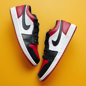 jordan 1 low bred toe sneaker 553558 612 men’s 11