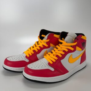 nike air jordan 1 retro high og fusion red white yellow 555088 603 mens 9.5