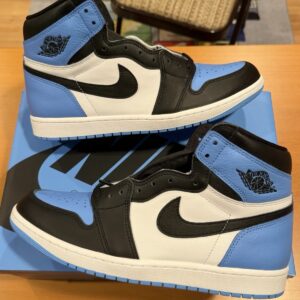 size 11 men’s air jordan 1 retro og high unc toe blue black white fz5485 400