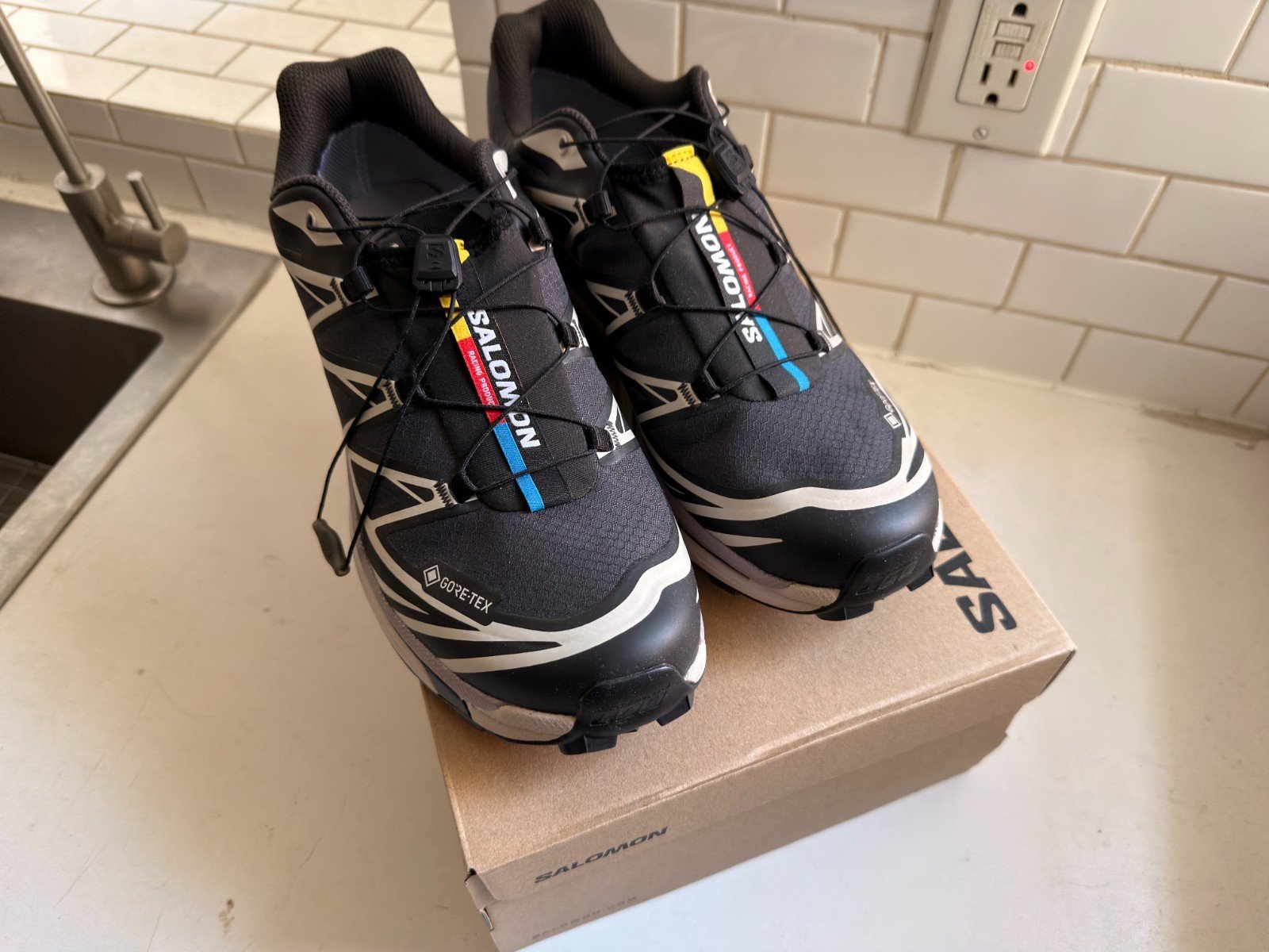 salomon xt 6 gtx gore tex men's 10 phantom/hushed violet trail shoes xt6 black salomon xt 6 gtx gore tex men's 10 phantom/hushed violet trail shoes xt6 black
