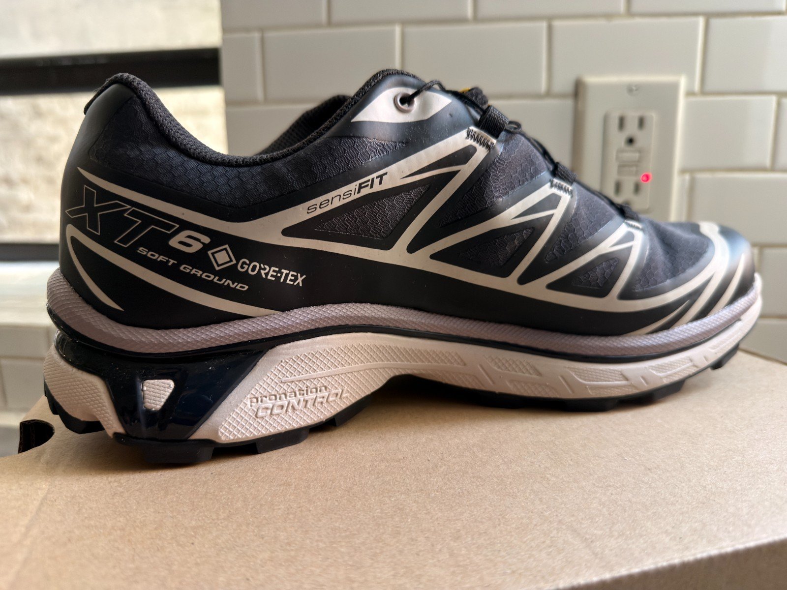 salomon xt 6 gtx gore tex men's 10 phantom/hushed violet trail shoes xt6 black salomon xt 6 gtx gore tex men's 10 phantom/hushed violet trail shoes xt6 black
