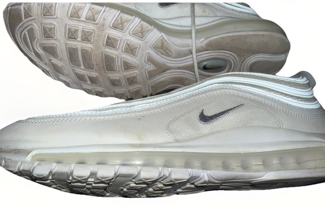 nike air max 97 triple white wolf gray low top men's sneakers 921826 101 nike air max 97 triple white wolf gray low top men's sneakers 921826 101