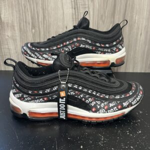 nike air max 97 men’s 9.5 just do it pack black athletic sneakers at8437 001