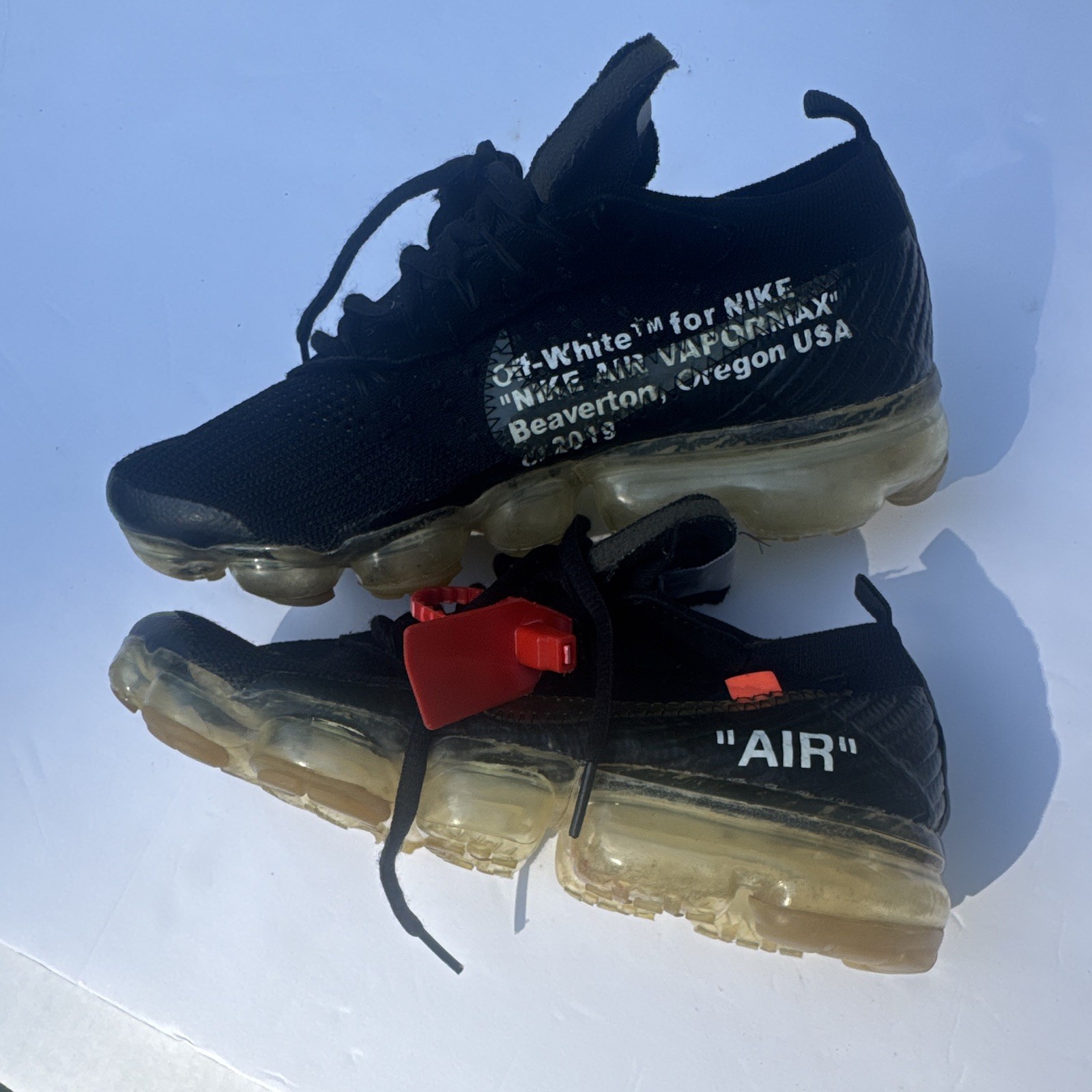 nike off white x air vapormax part 2 black/total orange low top aa3831 002 nike off white x air vapormax part 2 black/total orange low top aa3831 002