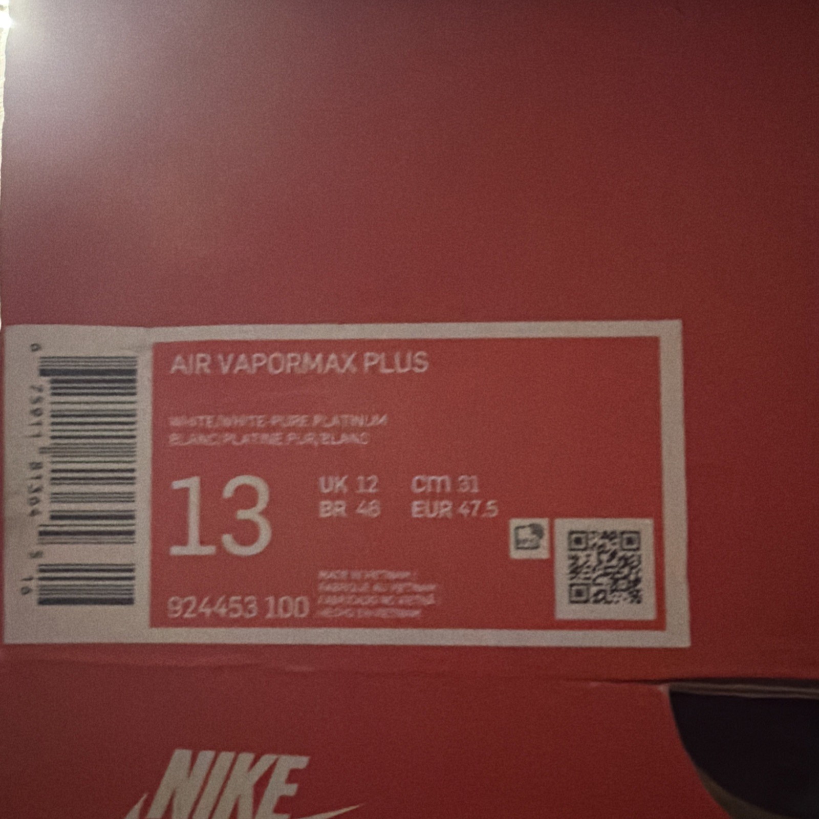 nike air vapormax plus triple white pure platinum 924453 100 sz 11 ,10 ,13 nike air vapormax plus triple white pure platinum 924453 100 sz 11 ,10 ,13