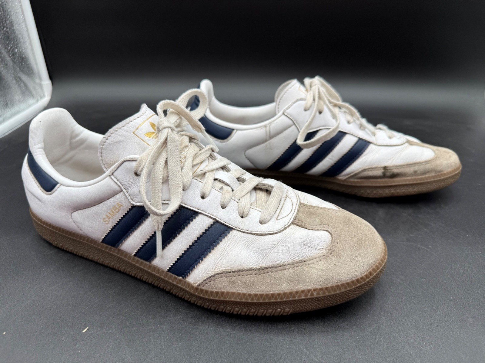 worn adidas samba og cloud white night indigo jh8795 size 11 worn adidas samba og cloud white night indigo jh8795 size 11