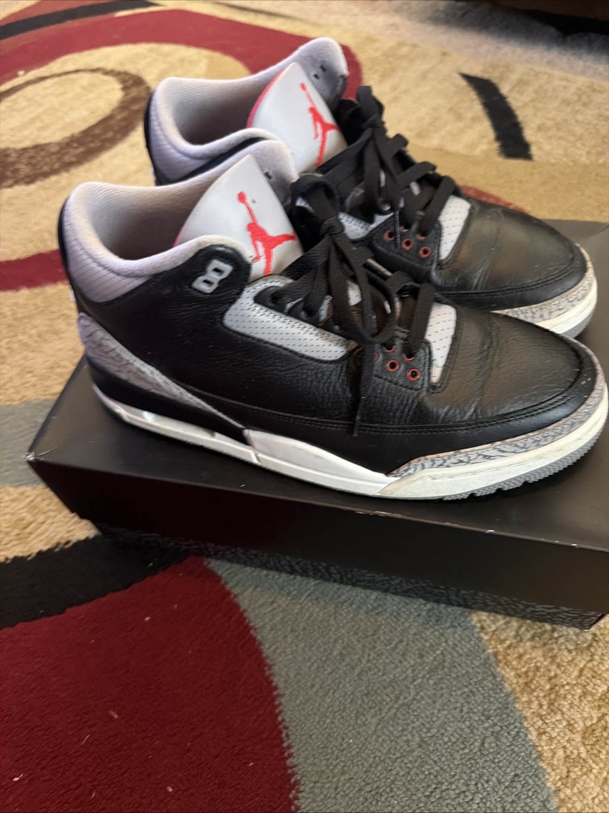 air jordan retro 3 black fire, red cement gray air jordan retro 3 black fire, red cement gray