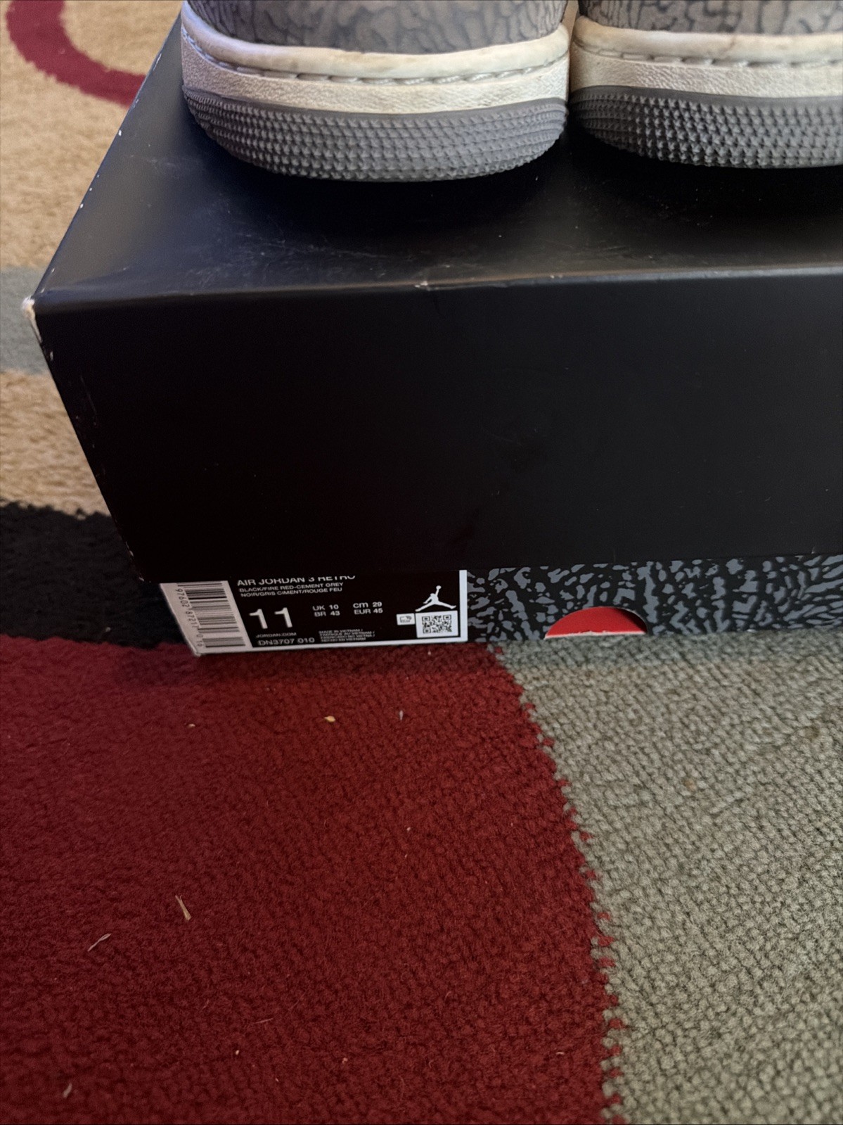 air jordan retro 3 black fire, red cement gray air jordan retro 3 black fire, red cement gray