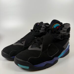 jordan 8 retro aqua 2015 mens basketball shoes black flint grey 305381 025 sz 12