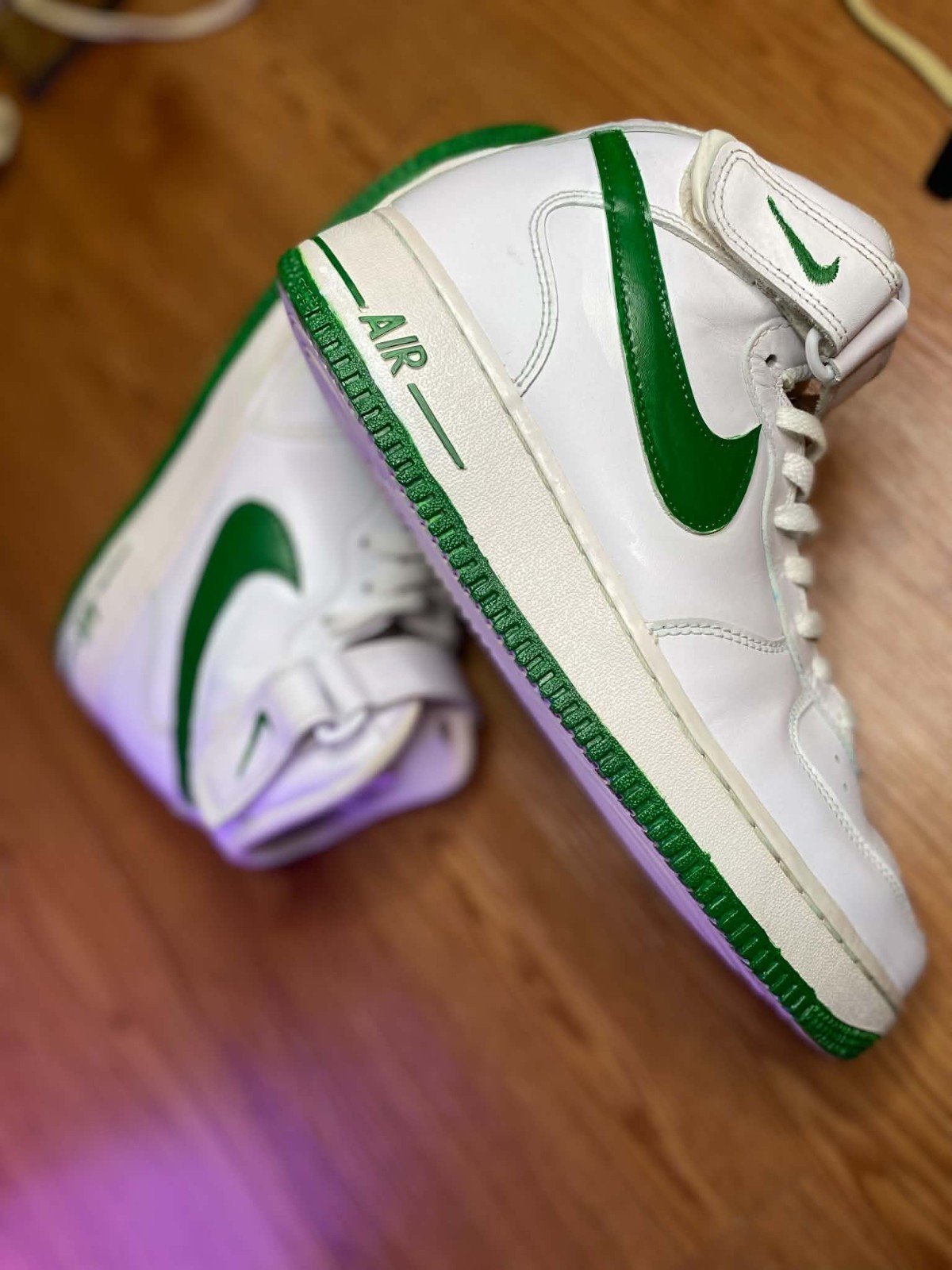 nike air force 1 '07 mid triple white lace up men's leather sneakers nike air force 1 '07 mid triple white lace up men's leather sneakers