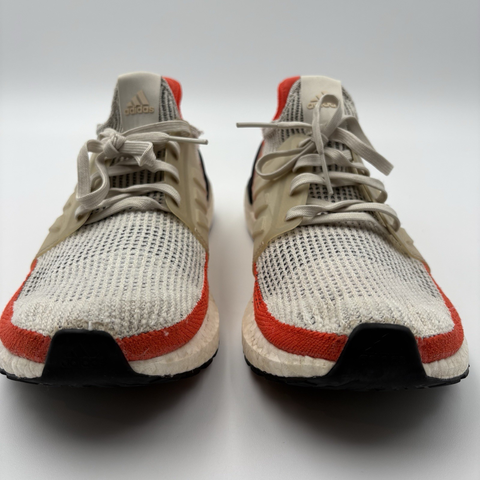 adidas ultraboost 19 12 men white orange knit running shoes sneaker f35245 adidas ultraboost 19 12 men white orange knit running shoes sneaker f35245