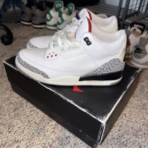 jordan retro 3 white cement reimagined size 9.5 mens