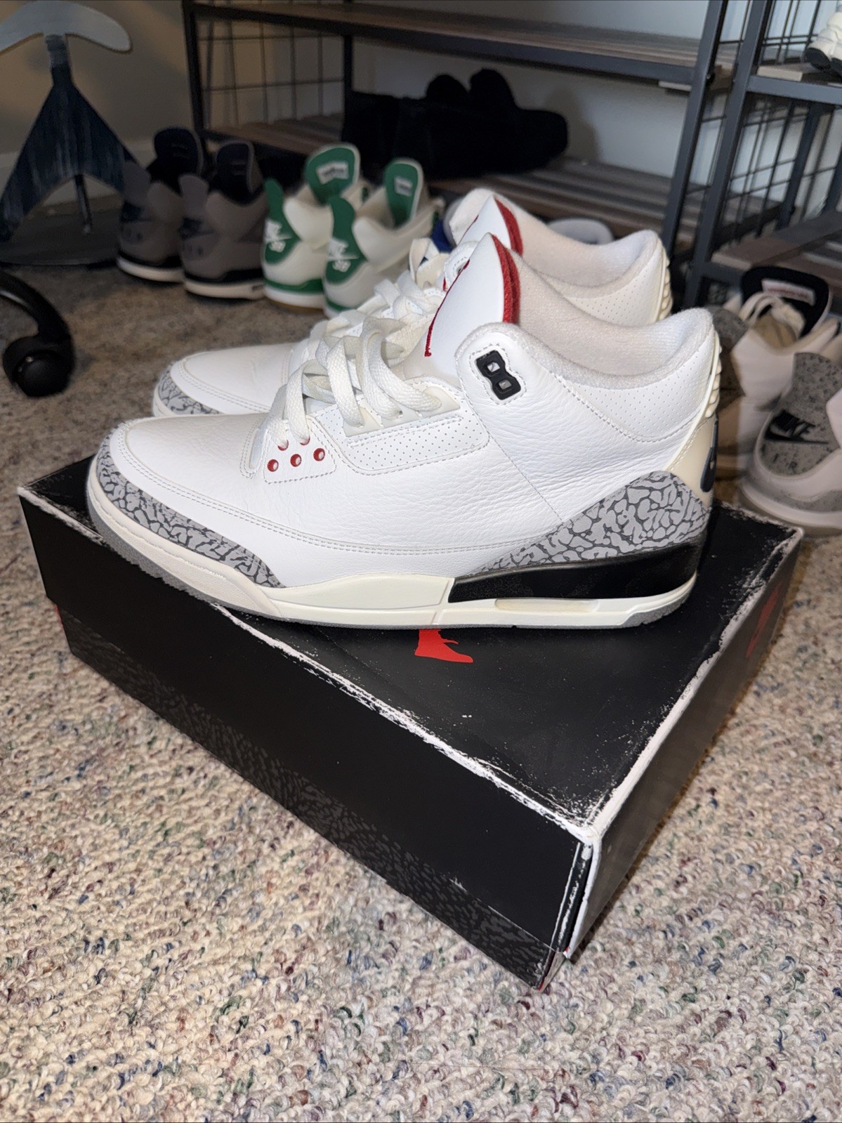 jordan retro 3 white cement reimagined size 9.5 mens jordan retro 3 white cement reimagined size 9.5 mens