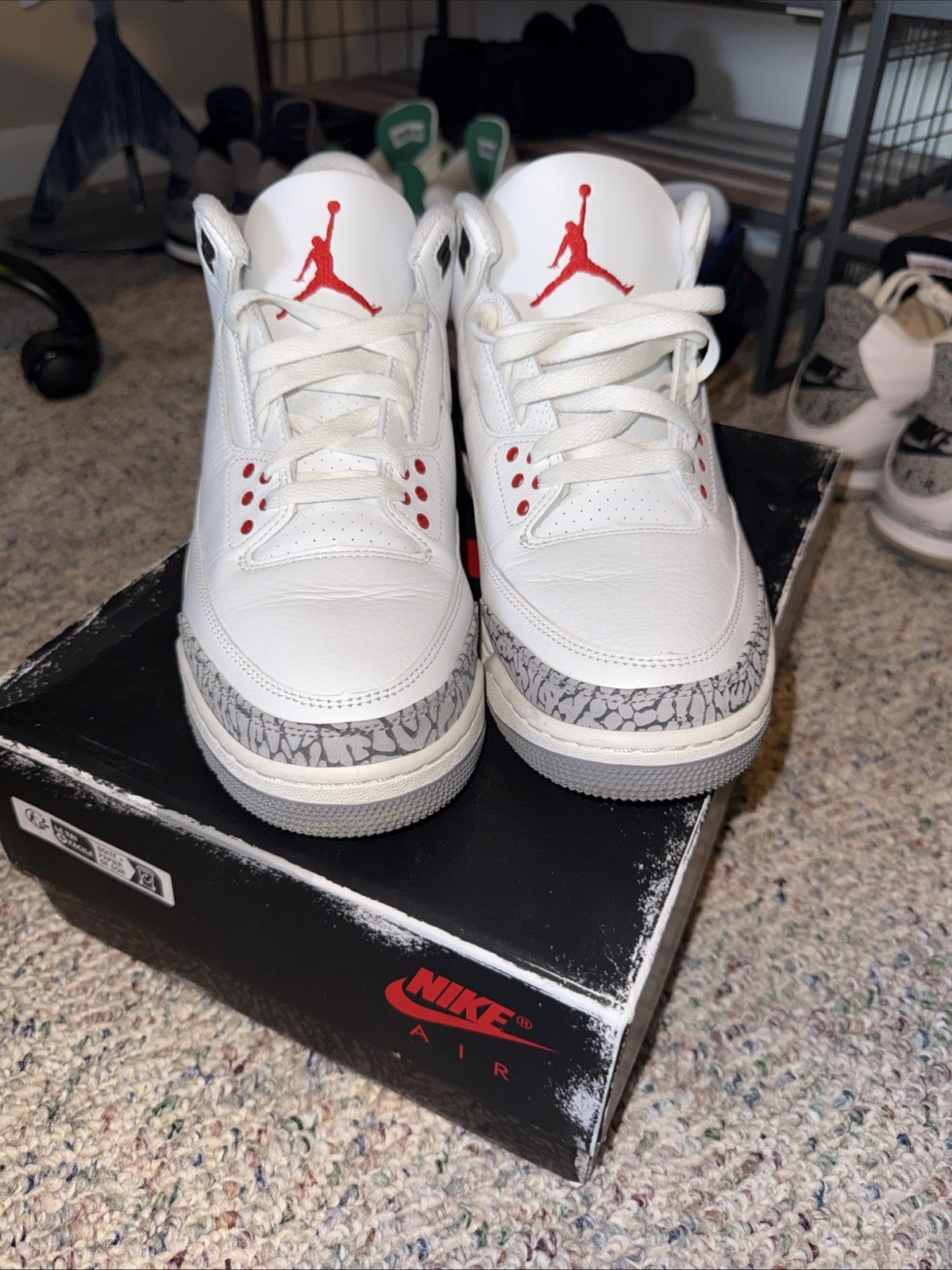 jordan retro 3 white cement reimagined size 9.5 mens jordan retro 3 white cement reimagined size 9.5 mens