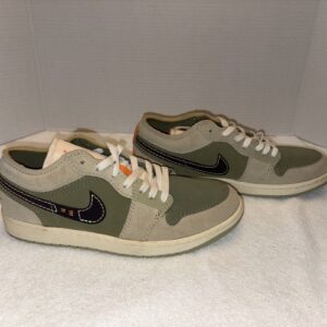 nike air jordan 1 low se craft “light olive” fd6819 300 men’s 9 worn