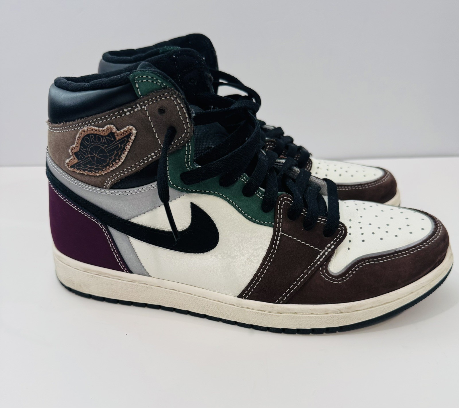 nike air jordan 1 retro high og hand crafted dh3097 001 mens sz 10.5 brown multi nike air jordan 1 retro high og hand crafted dh3097 001 mens sz 10.5 brown multi