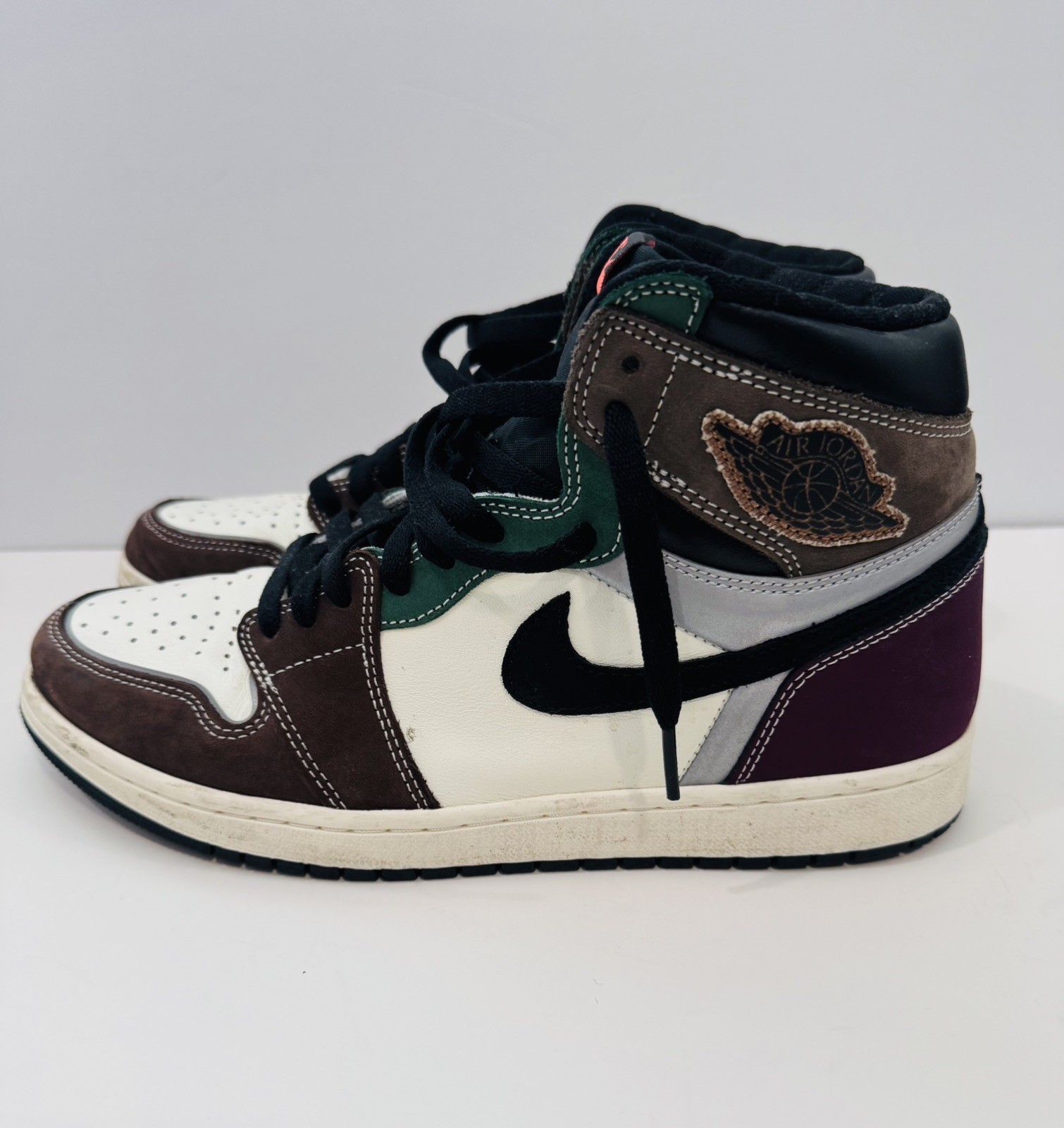 nike air jordan 1 retro high og hand crafted dh3097 001 mens sz 10.5 brown multi nike air jordan 1 retro high og hand crafted dh3097 001 mens sz 10.5 brown multi
