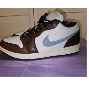 nike air jordan 1 low se mocha university blue brown white fq7832 142 mens 10