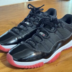 air jordan 11 low 'bred' men's size 12 pre owned sneakers fv5104 006