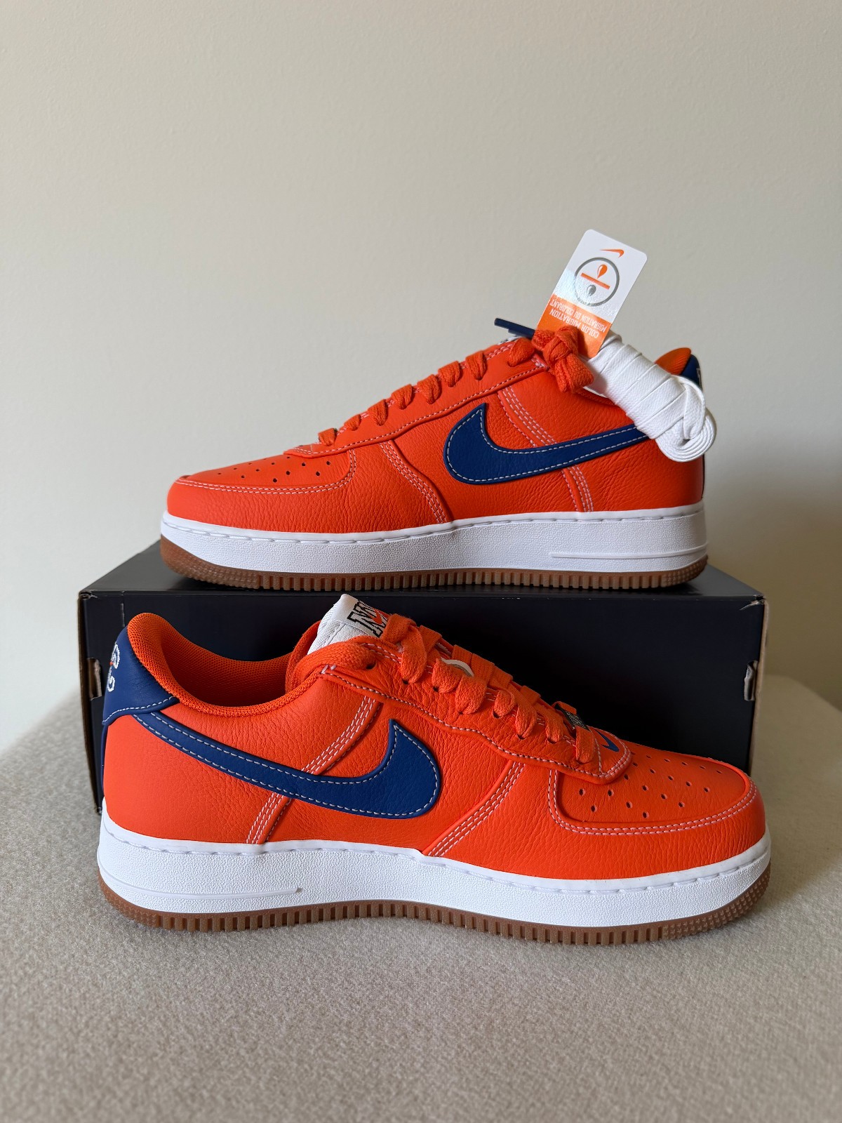 nike air force 1 low nyc new york knicks size 9.5 orange iv2705 819 nike air force 1 low nyc new york knicks size 9.5 orange iv2705 819
