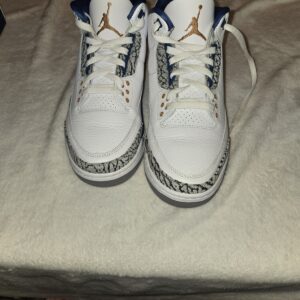 air jordan 3 retro wizards whute metallic copper. size 9.5