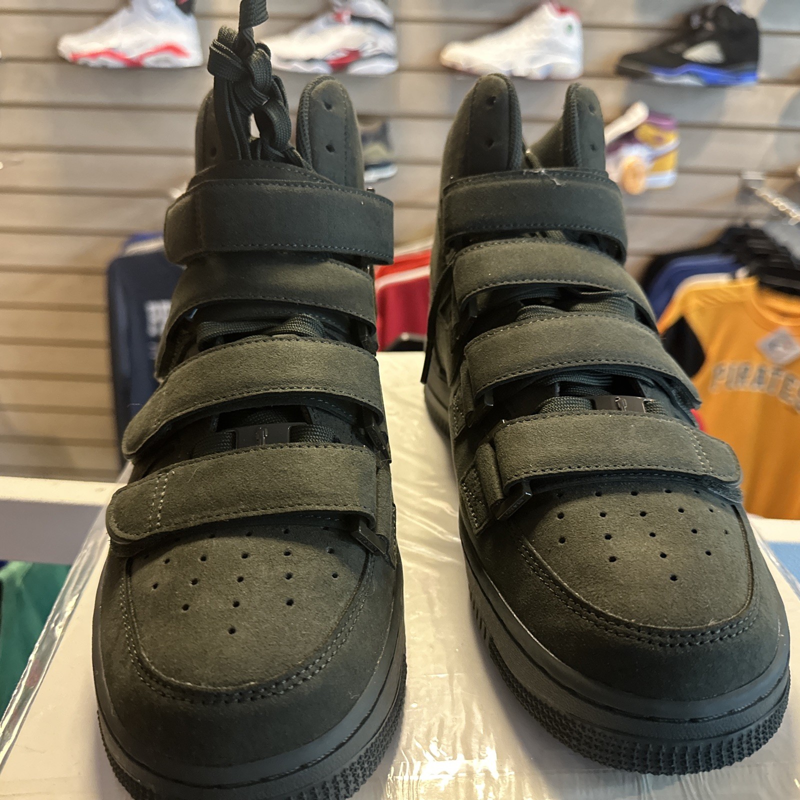 nike air force 1 high sequoia dark green men's hook & loop basketball sneaker nike air force 1 high sequoia dark green men's hook & loop basketball sneaker