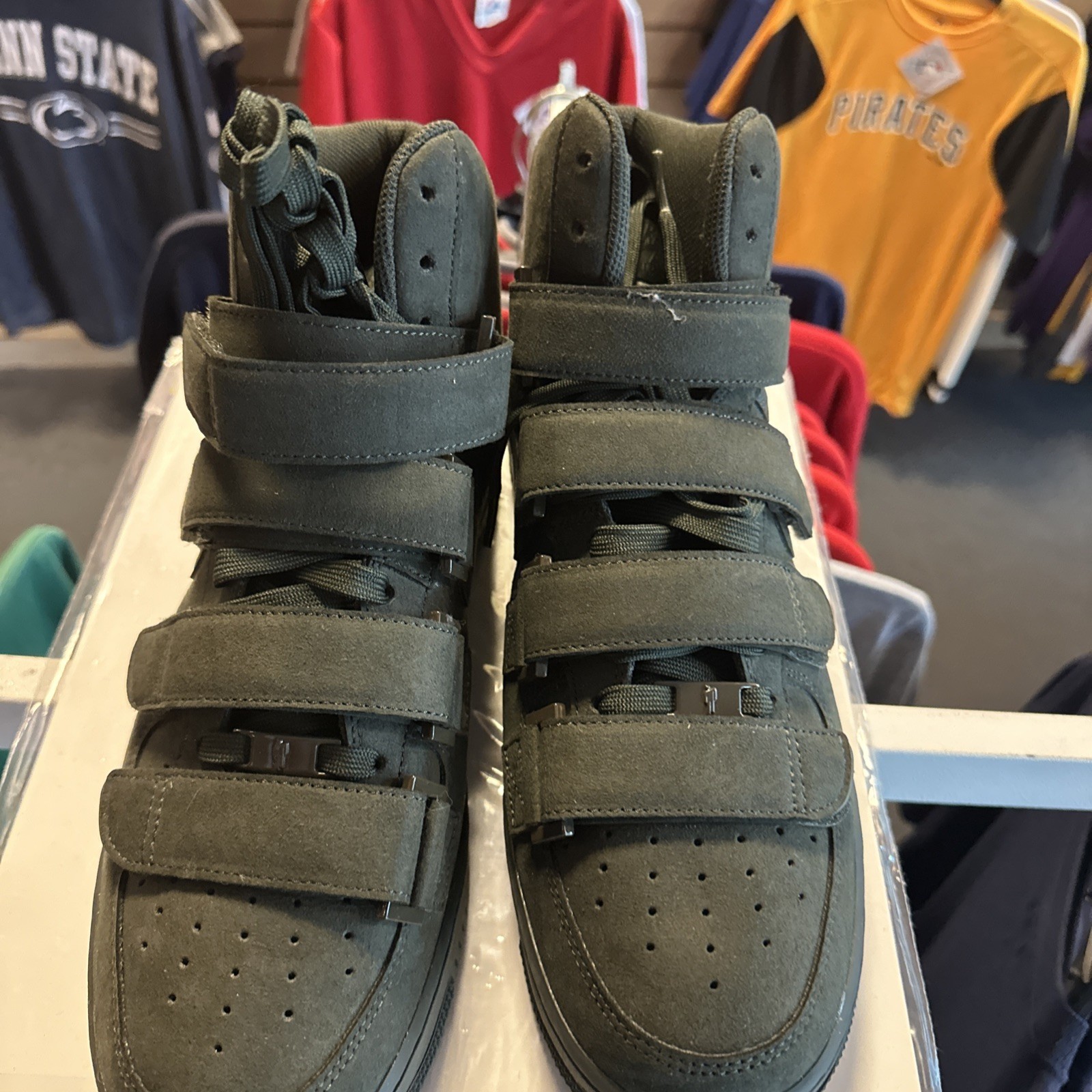 nike air force 1 high sequoia dark green men's hook & loop basketball sneaker nike air force 1 high sequoia dark green men's hook & loop basketball sneaker