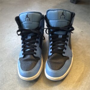 jordan air jordan 1 men's high top lace up sneakers blue/black colorblock