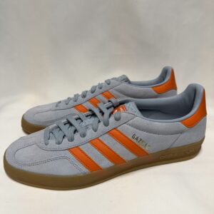 adidas gazelle indoor light blue suede orange stripes size 10m